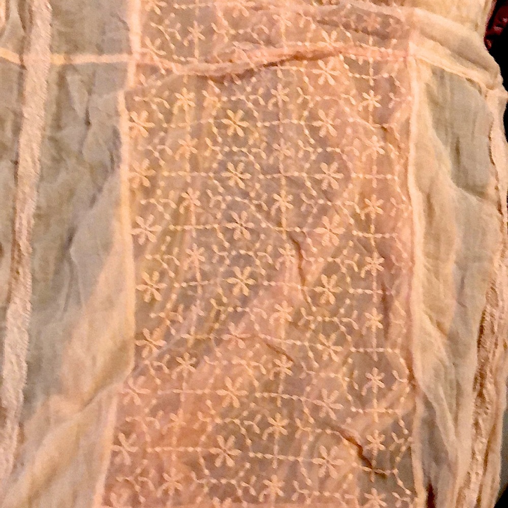 American Eagle linen and lace infinity scarf.